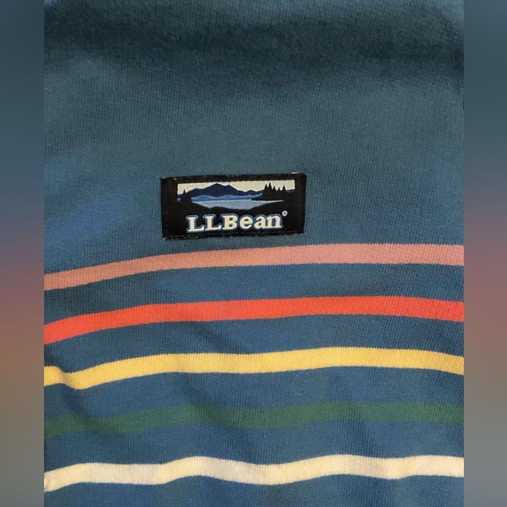 🌱L.L. Bean blue and multi color Sweatshirt - Picture 5 of 8